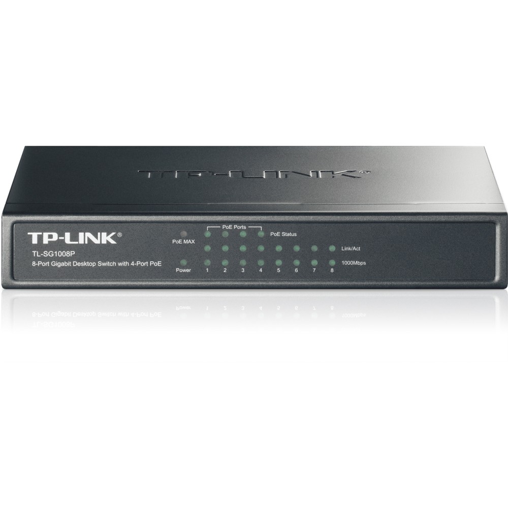TP-Link سويتش ‏8 منافذ مع 4 PoE SG1008P