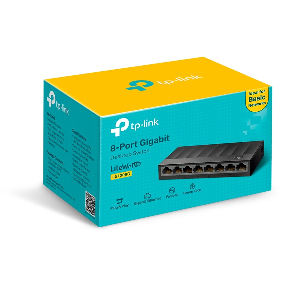 TP-Link سويتش Gigabit Desktop ‏8 منافذ LS1008G