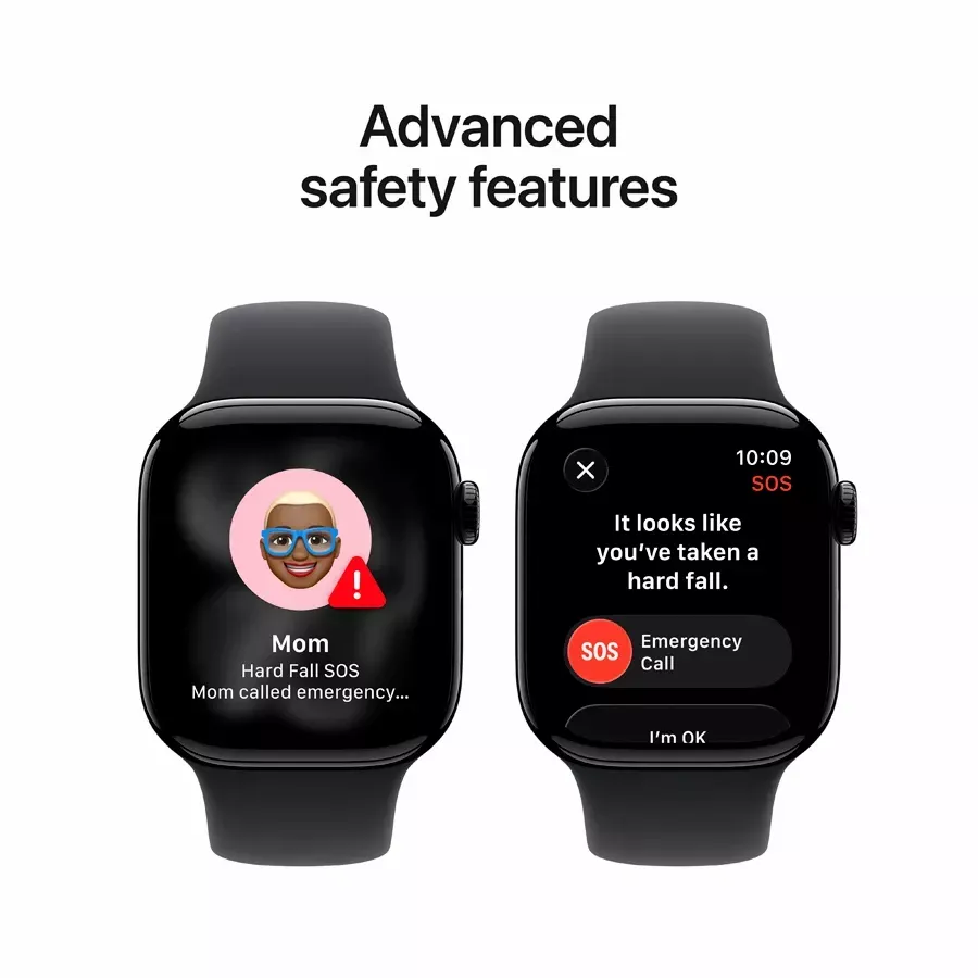 Apple Watch Series 11 GPS 46mm Jet Black Aluminium Case With Black Sport Band MEUX4 M/L