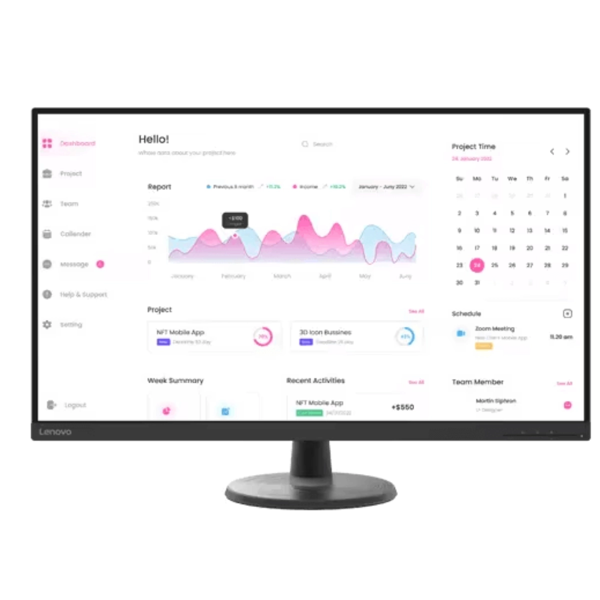 Монитор Lenovo D32-40 (66FCGAC2UK)