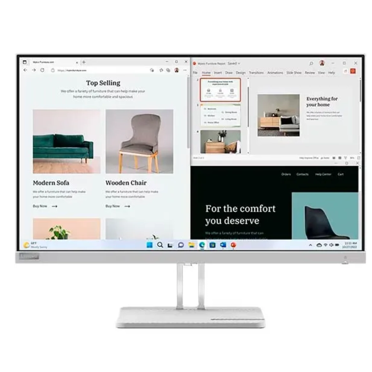 Монитор Lenovo L27E-40 (67ACKAC4AE)