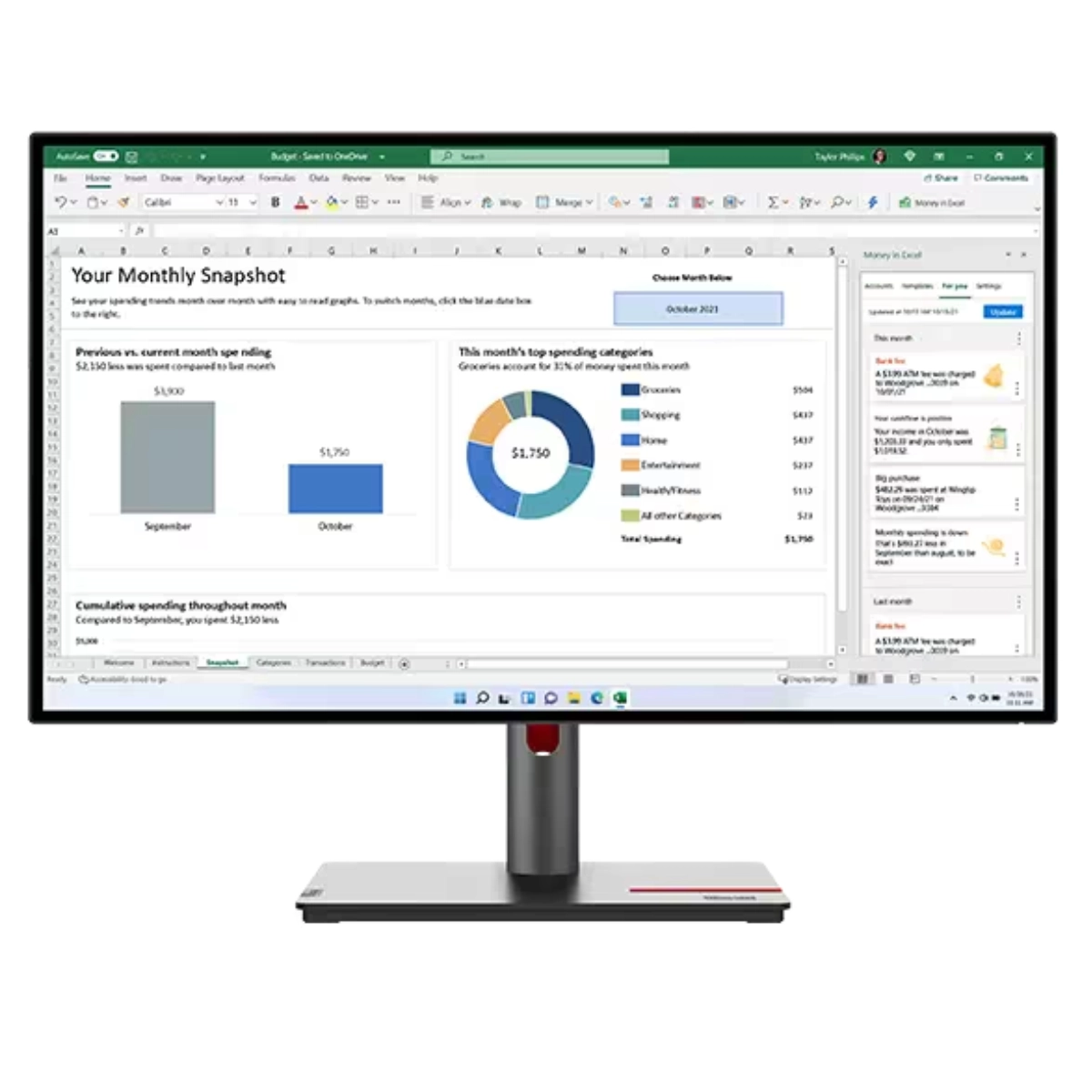 Монитор Lenovo ThinkVision P27h-30 (63A1GAT1UK)