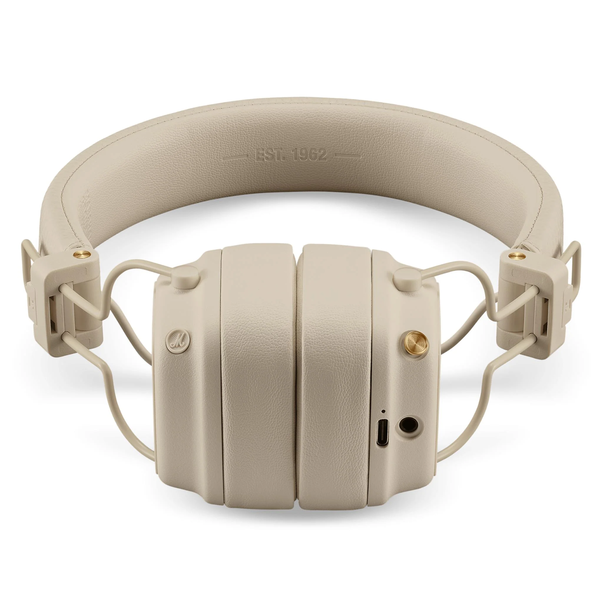 سماعات أذن لاسلكية Marshall Major V باللون الكريمي (7340055401111)