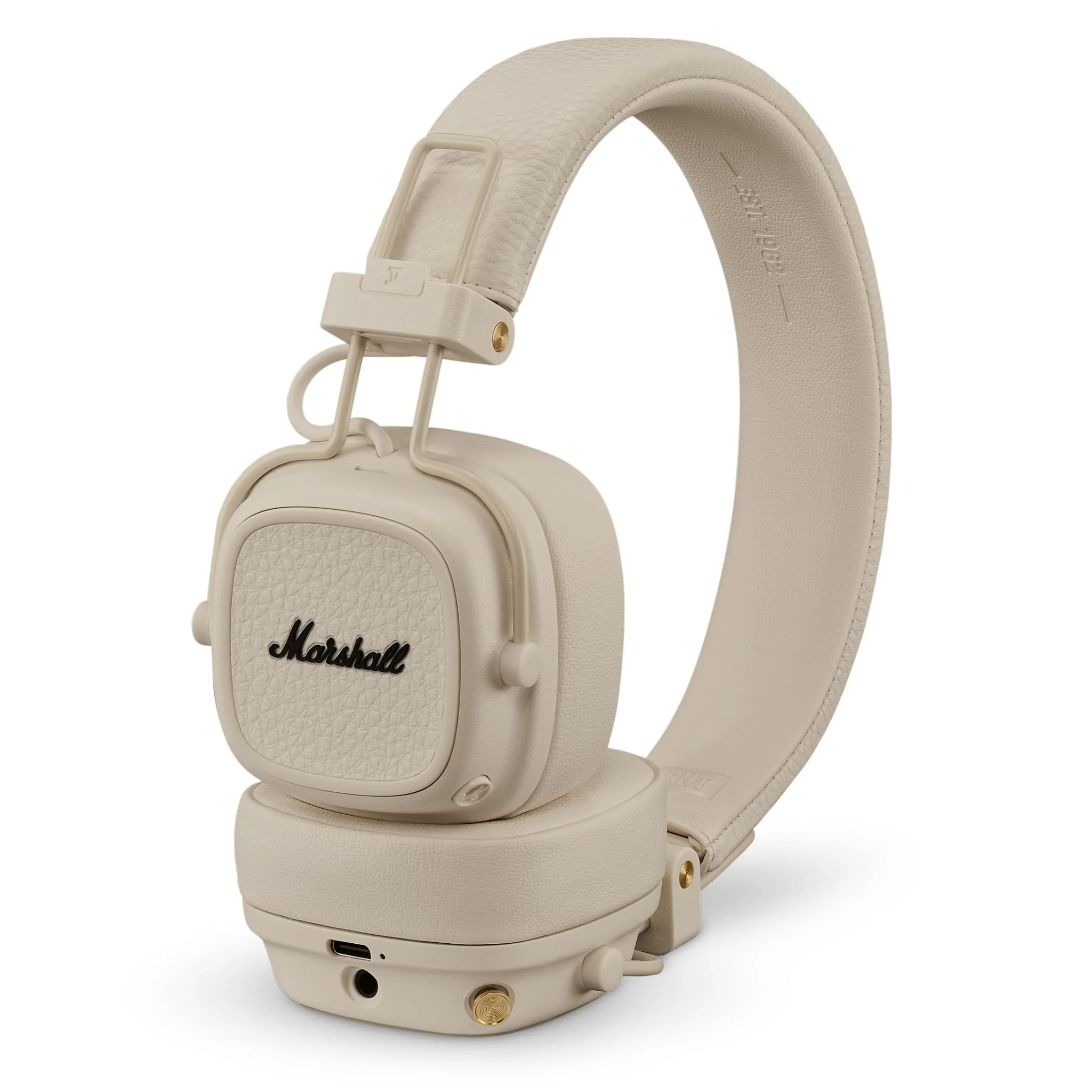 سماعات أذن لاسلكية Marshall Major V باللون الكريمي (7340055401111)
