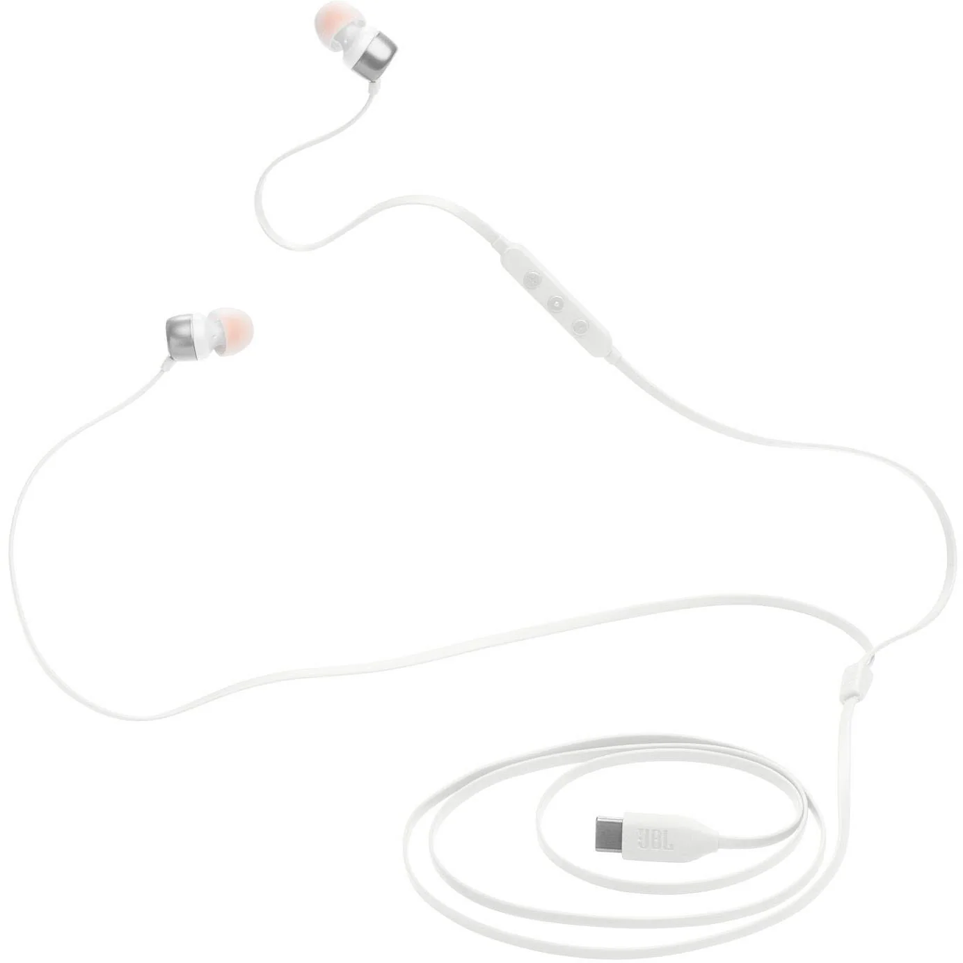 Проводные внутриканальные наушники JBL T310C, Белые