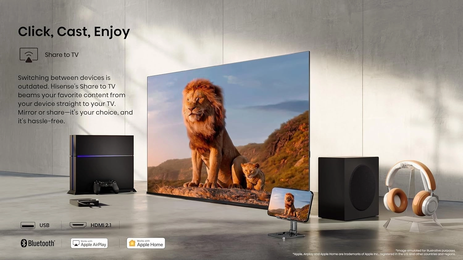 Hisense 65 inch  LED 4K UHD Smart TV A62QS