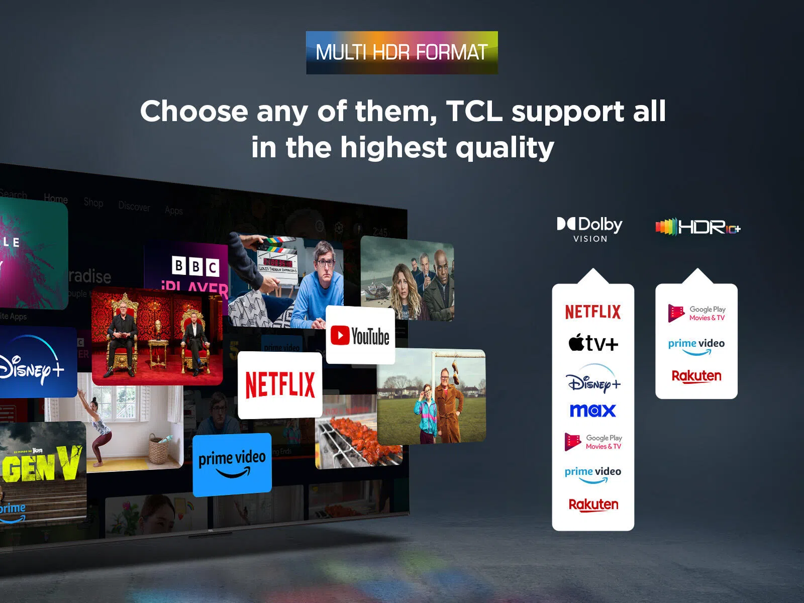 تلفزيون TCL ذكي 55 بوصة 4K UHD بنظام Google TV P6K