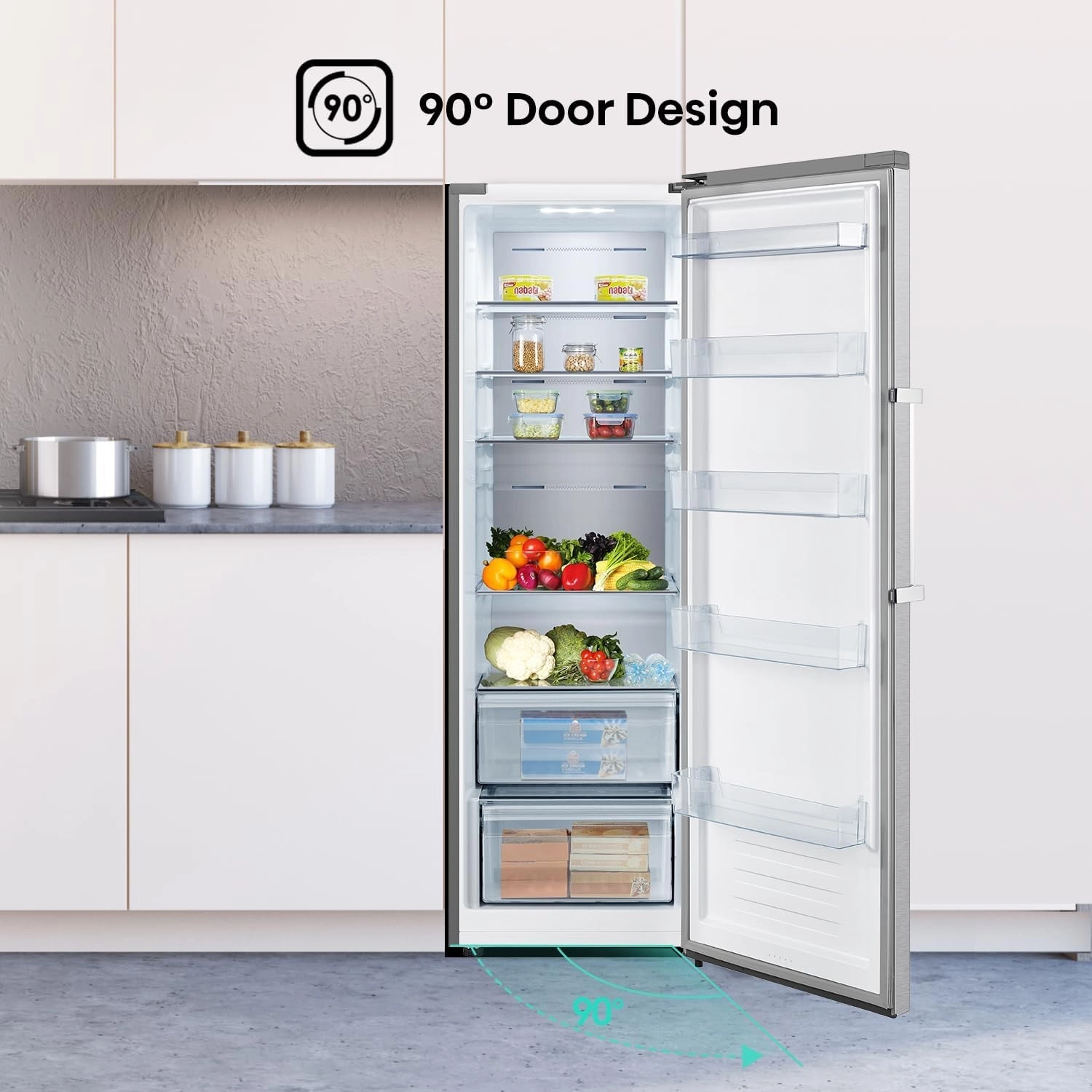 Hisense Freestanding Single Door Refrigerator 484L Inox (RL3N484NAI)