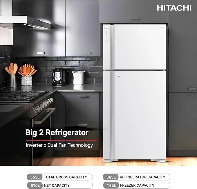 Hitachi French Door Refrigerator 760L Pure White (RV760PWH)