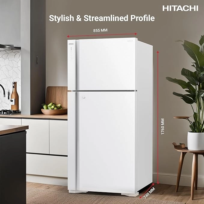 Hitachi French Door Refrigerator 760L Pure White (RV760PWH)