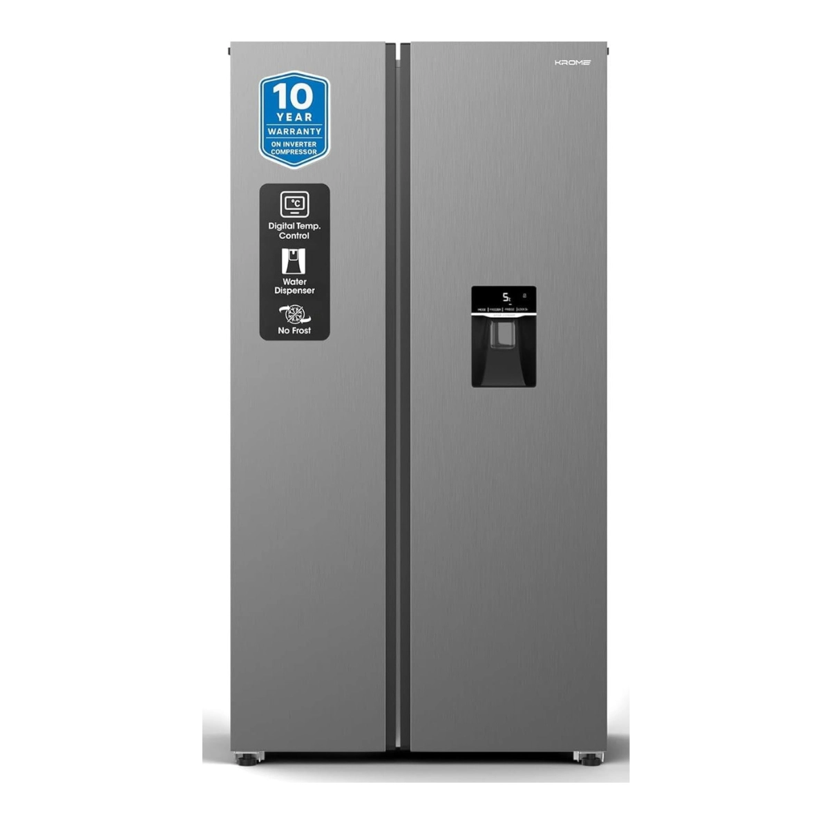 ثلاجة Krome Side-by-Side سعة 700L إنفرتر (KR-SBS701WIH)