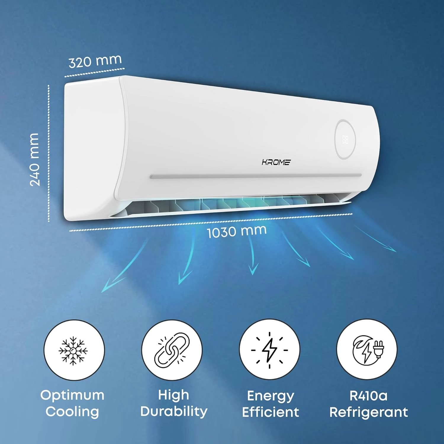 مكيف Krome 18000 BTU T3 R410 KR-SAP18EZT3
