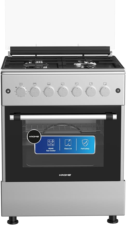 Газовая плита Krome 60×60 4 конфорки Чугун (KR-CR6061FE)
