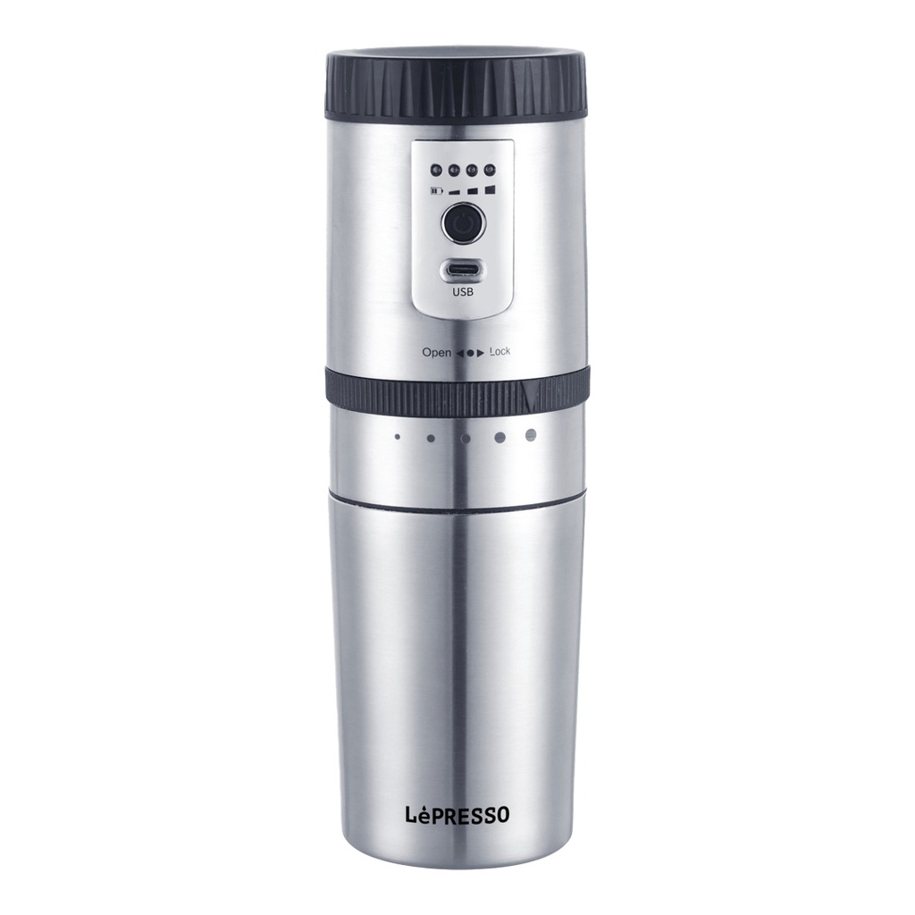 ماكينة قهوة بالتقطير محمولة LePresso مع Burr Grinder سعة 250ml (LPGCMSM)