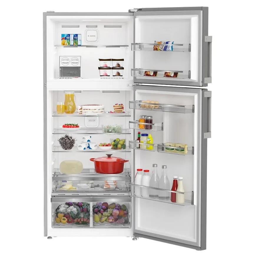 Холодильник Ariston с верхней морозильной камерой 730L Titanium Inox Dual Fan инвертор (ART78F6593XME)