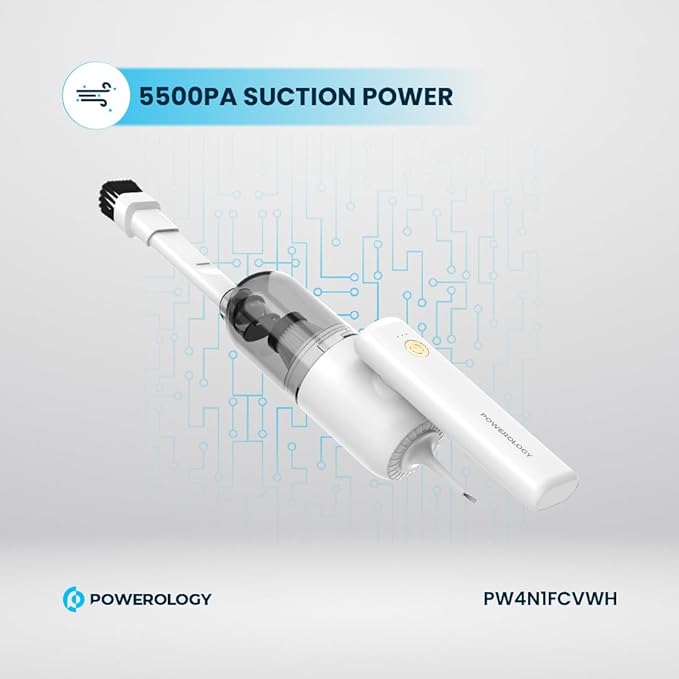 مكنسة لاسلكية Powerology مع تفريغ تلقائي