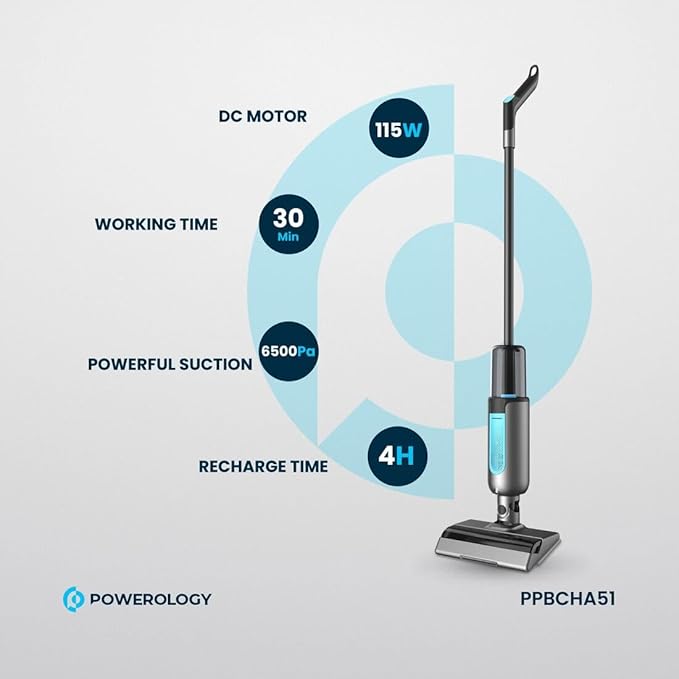 مكنسة وممسحة لاسلكية Powerology Dual Design