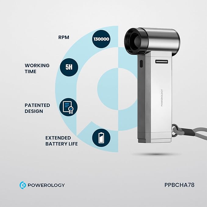 مروحة ومكنسة Powerology Turbo Jet