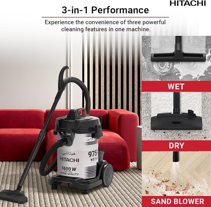 Hitachi Wet & Dry Vacuum Cleaner (CV975)