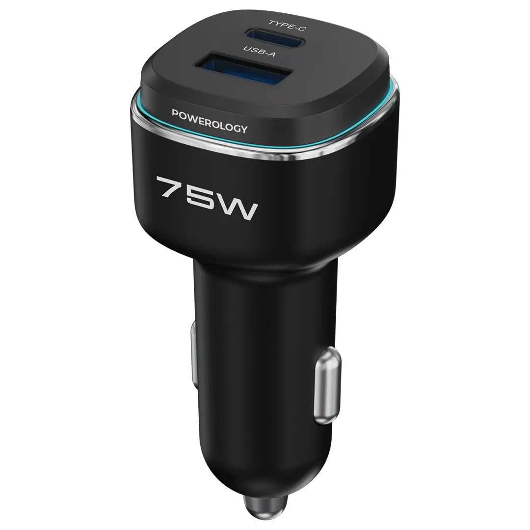 شاحن سيارة Powerology 75W Dual-Port