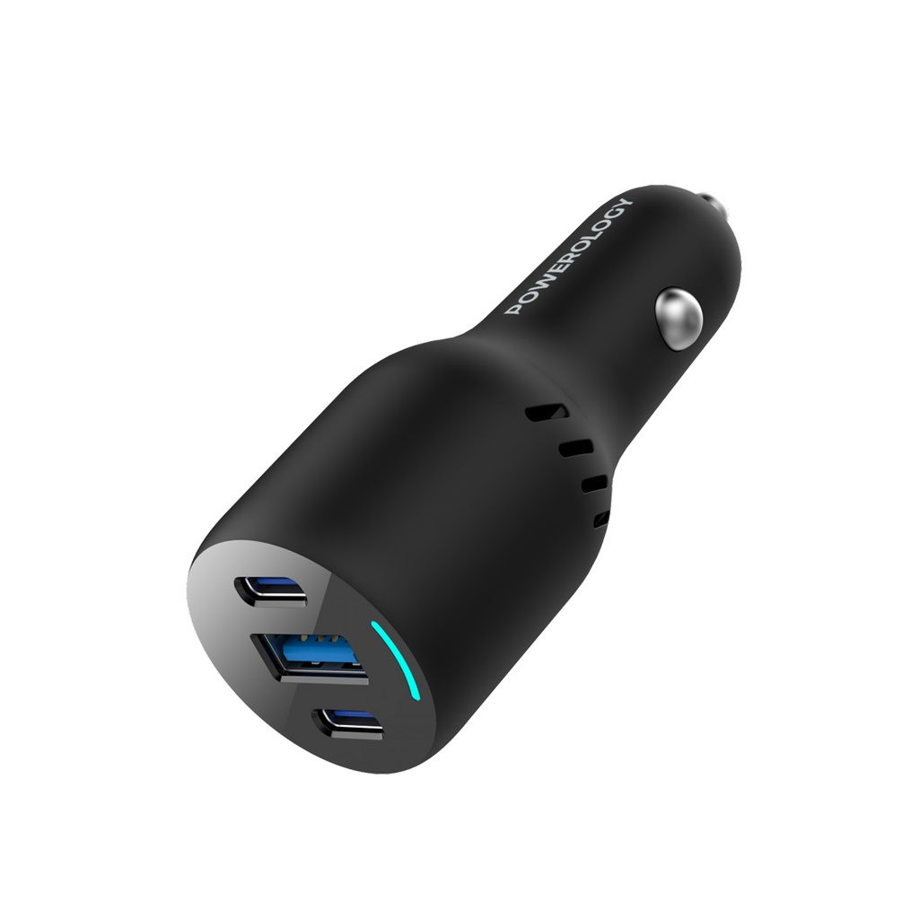 شاحن سيارة Powerology Triple Ports Type-C