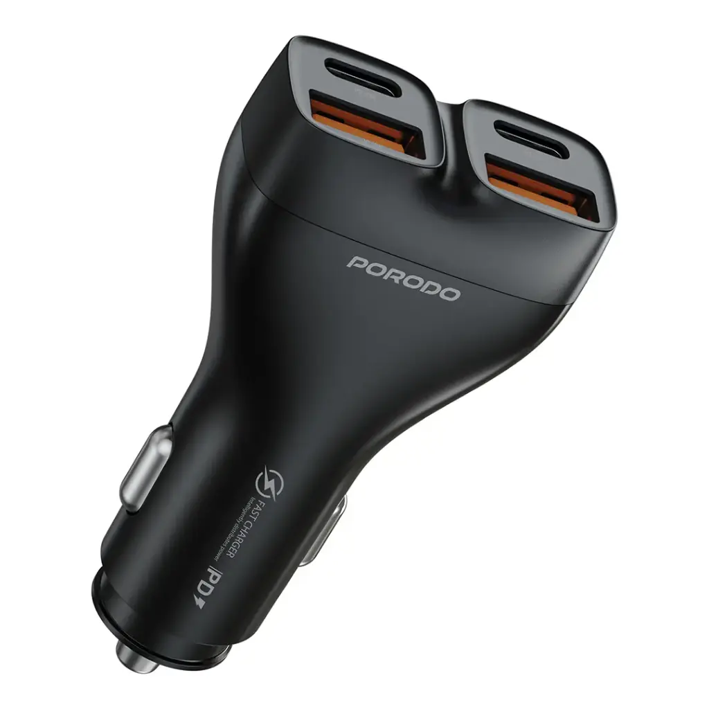 شاحن سيارة Porodo Dualpower 102W USB-C to Lightning