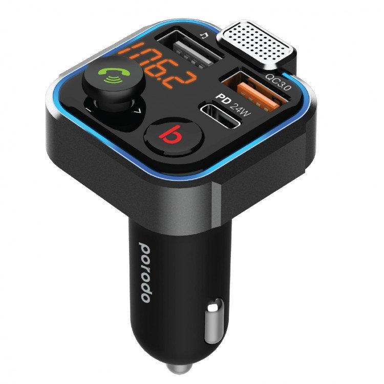 مرسل FM Porodo Smart Car Charger