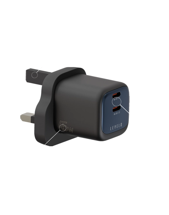 محول Levelo Vero GaN Double Port PD 20W