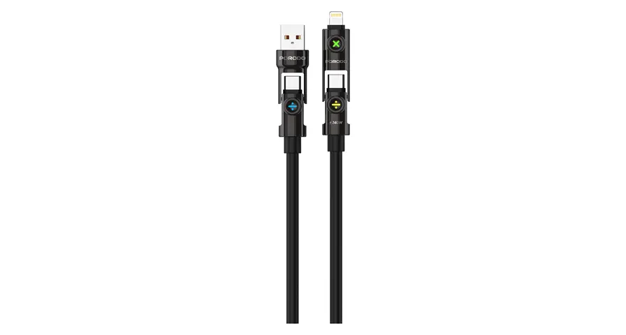Porodo كابل شحن PowerGlow 4 في 1 عالي السرعة PD 240W