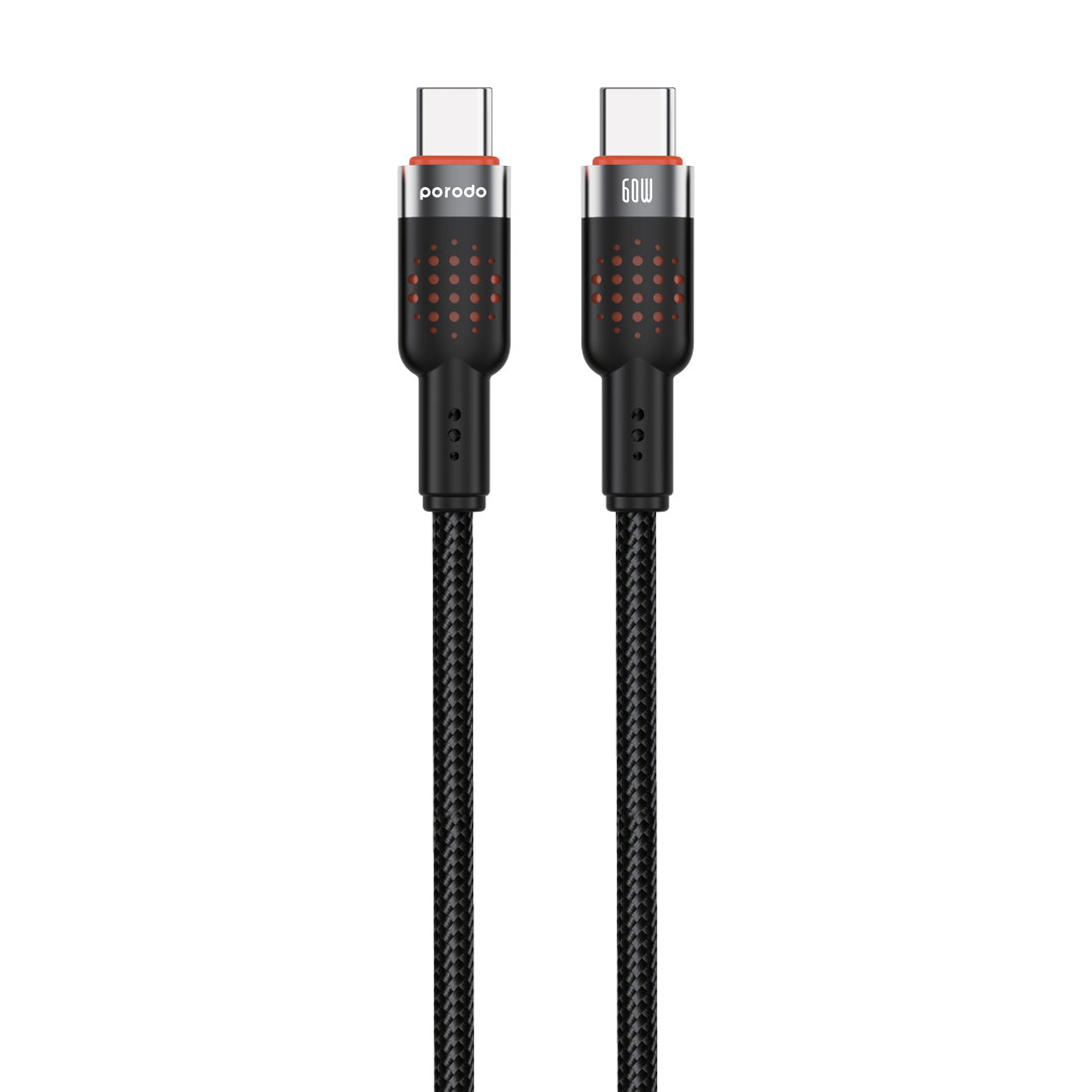 Porodo كابل ألومنيوم مضفّر USB-C إلى USB-C
