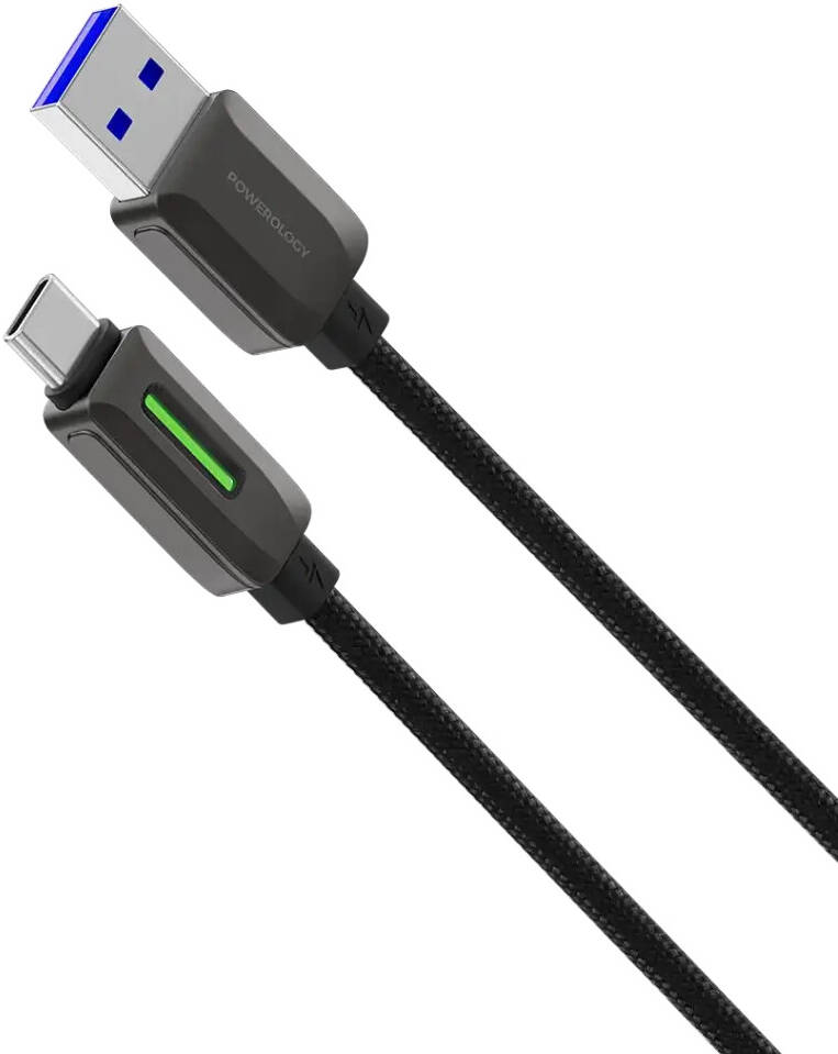 كابل Powerology USB-A إلى USB-C مضفر 12W
