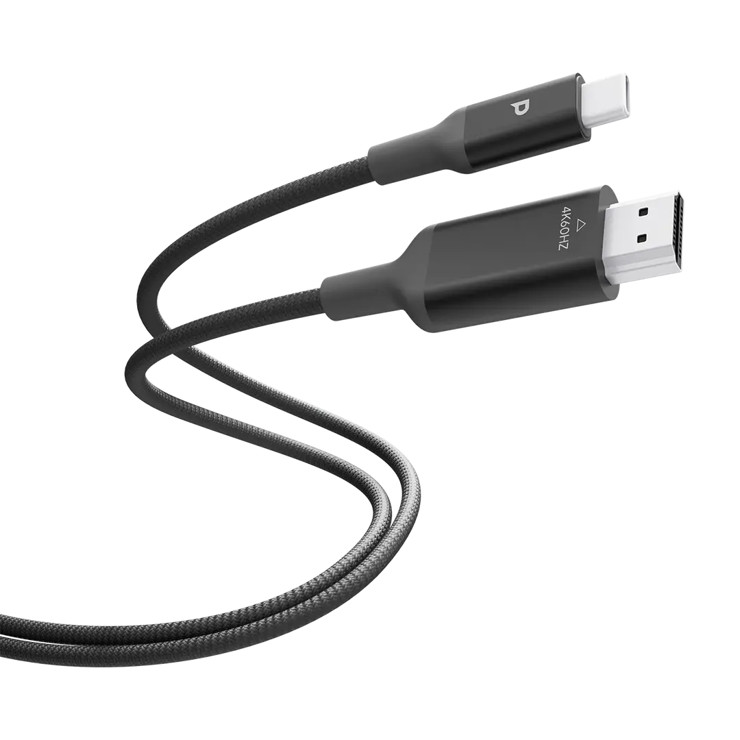 كابل Powerology Power Sync Flex 4K USB-C إلى HDMI 2م