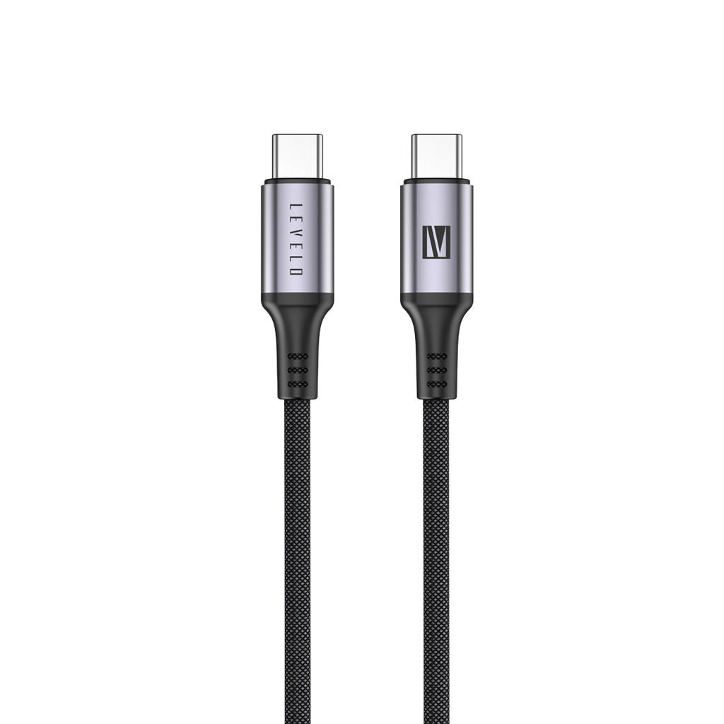 كابل Levelo Otto USB-C إلى USB-C 60W جلد