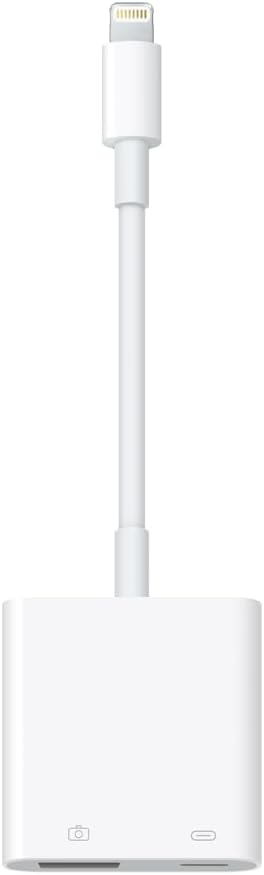 محول Apple Lightning إلى USB 3 للكاميرا أبيض