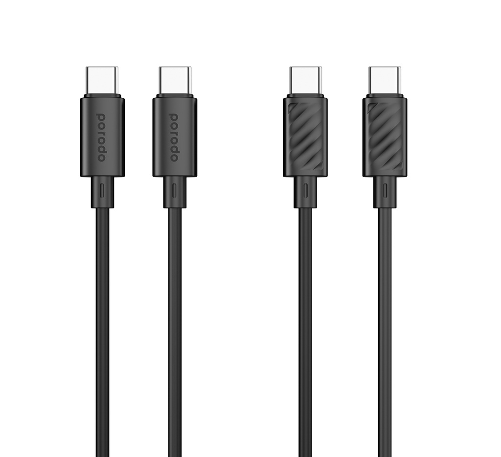 بورودو بلو كابل USB-C إلى USB-C بقدرة 60 واط PD بطول 1.2 متر (PB-60WCLC-BK)