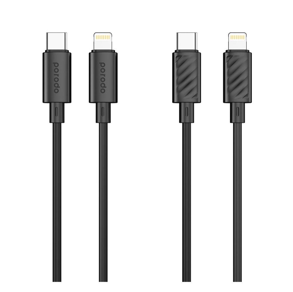 بورودو بلو كابل USB-C إلى لايتنينغ 27 واط PD بطول 1.2 متر (PB-20WCLC-BK)