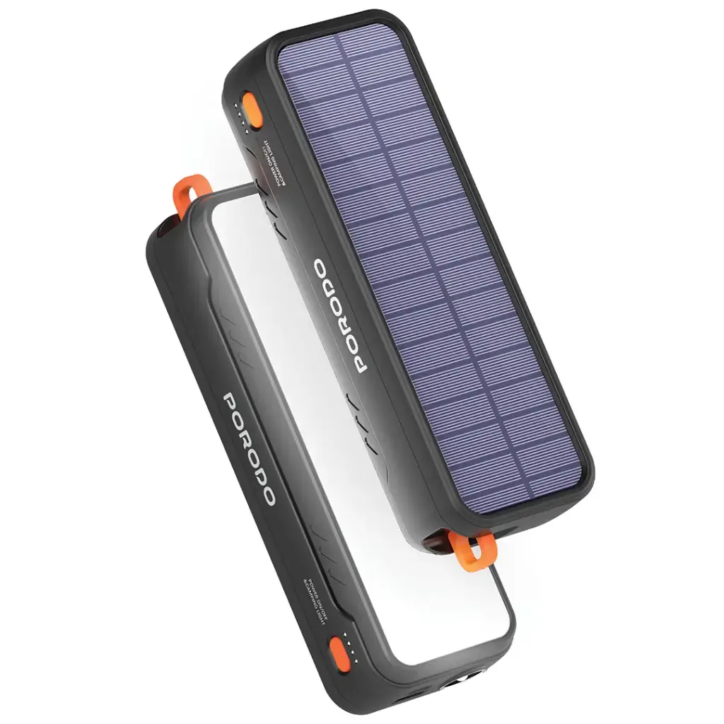 باور بانك Porodo يعمل بالطاقة الشمسية سعة 20000mAh