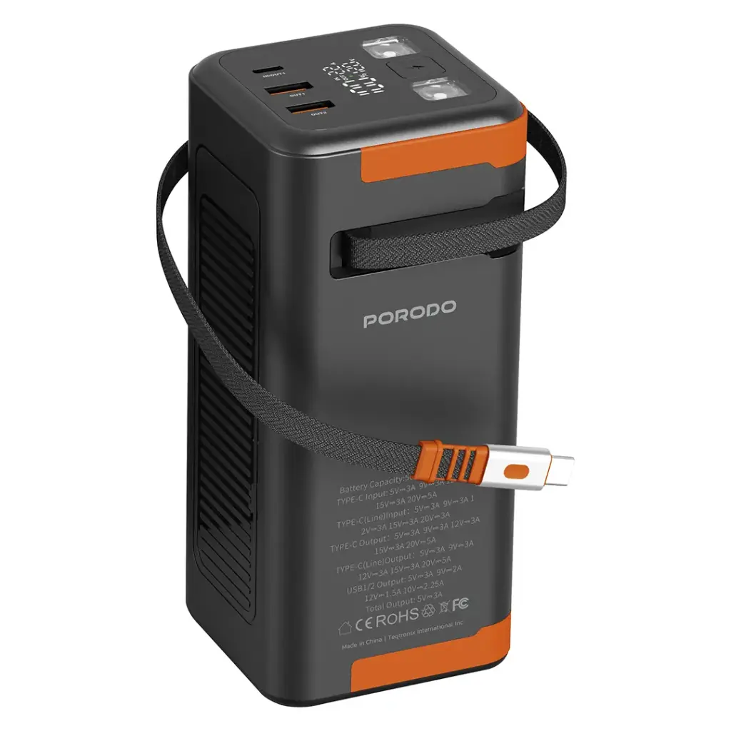 باور بانك Porodo Power Boost سعة 50000mAh PD 20W