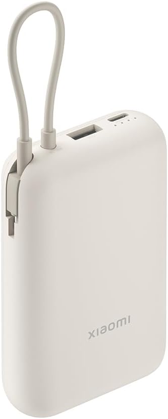 Xiaomi повербанк 10000mAh со встроенным кабелем Tan