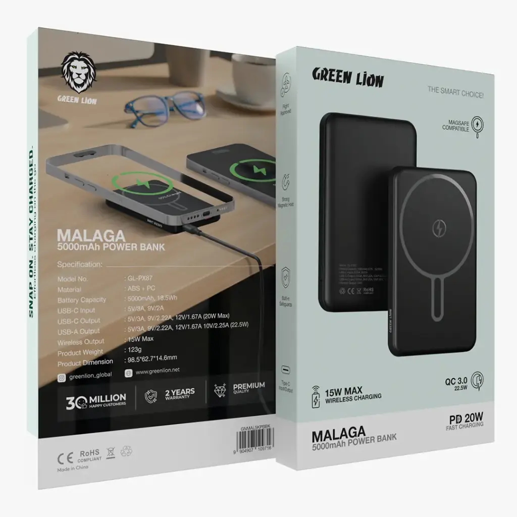 Green Lion Malaga باور بانك 10000mAh PD 20W