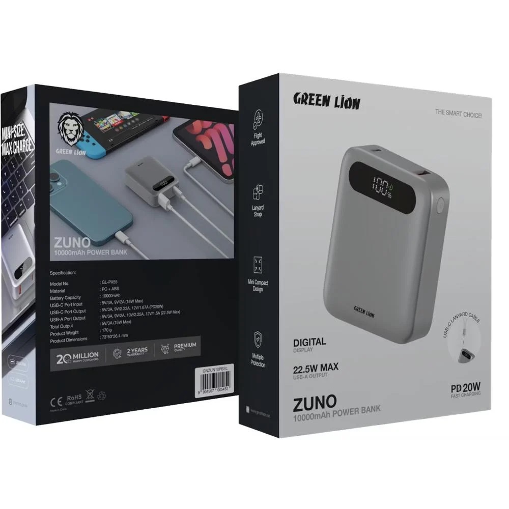 Green Lion Zuno باور بانك 10000mAh PD 20W