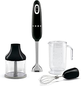 Smeg Hand Blender with Accessories Black (HBF03BLUK)