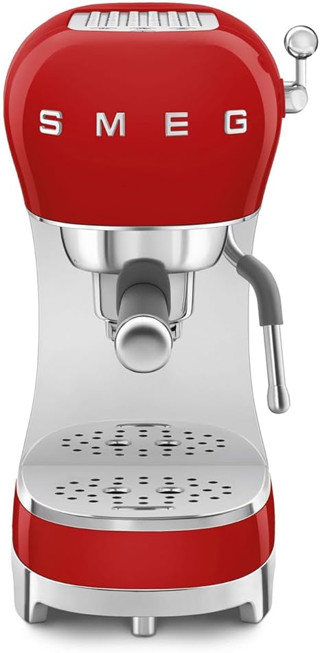 Smeg Espresso Coffee Machine Red (ECF02RDUK)