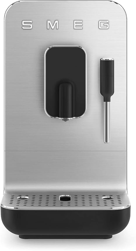 Smeg Bean To Cup Coffee Machine with Milk Frother Black MAT (BCC12BLMUK)