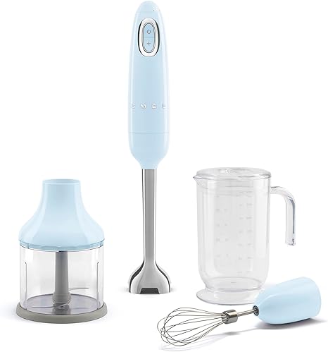 Smeg Hand Blender with Accessories Pastel Blue (HBF03PBUK)