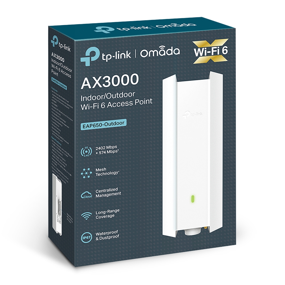 TP-Link AX3000 внутренняя/наружная точка доступа EAP650