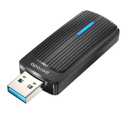 Porodo Dual Band Wi-Fi Adapter USB 3.0 Integrated Antenna