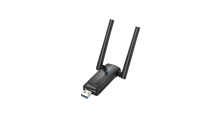 Porodo Dual Band Wi-Fi Adapter USB 3.0 External Antenna