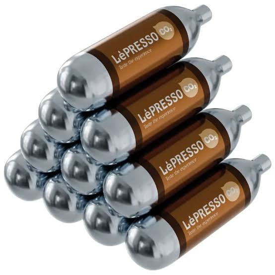 LePresso CO2 Chargers for Sparkling Water Bottle 8g (LPCO2CFGTSL)