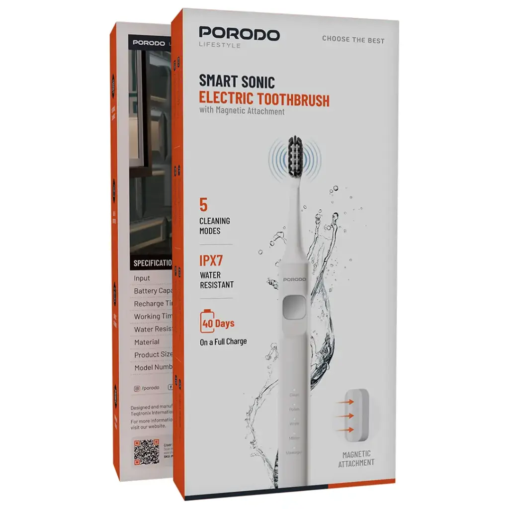 Porodo Lifestyle Smart Sonic Electric Toothbrush